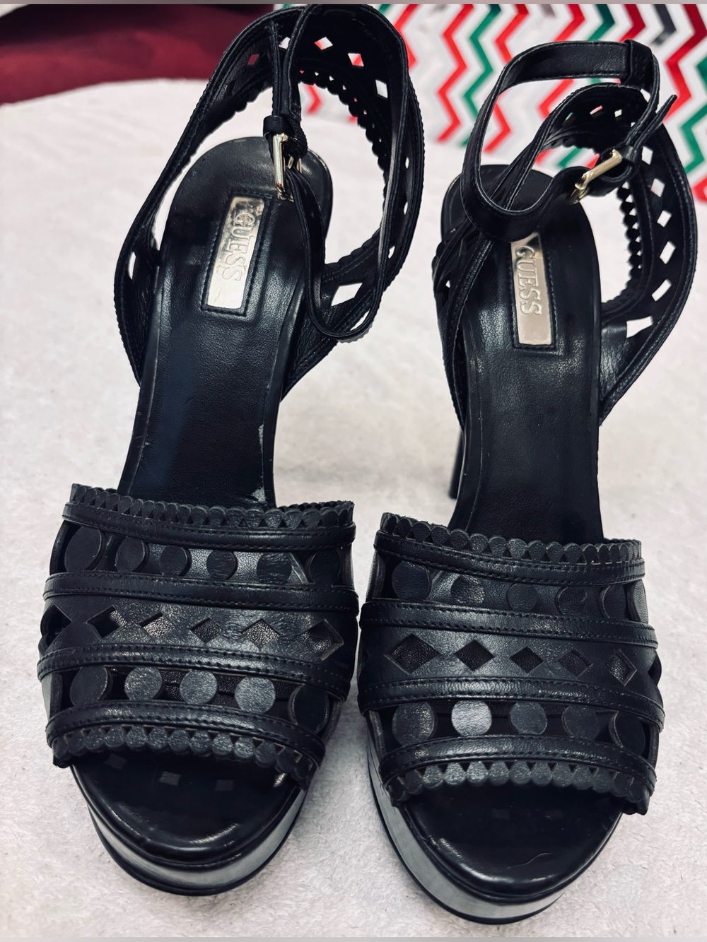 Brand New Leather Heels By Guess - Size 6.5M - Heel 5 Inches - Box 20